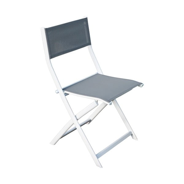 Sada 2 šedo-bílých zahradních skládacích židlí Ezeis Vegetal