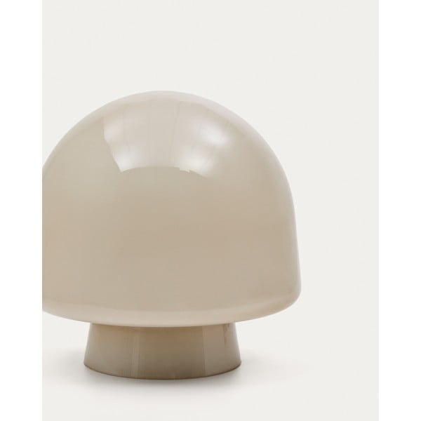 Hallikasbeež lauavalgusti klaasist varjuga (kõrgus 20 cm) Reig - Kave Home-image-2