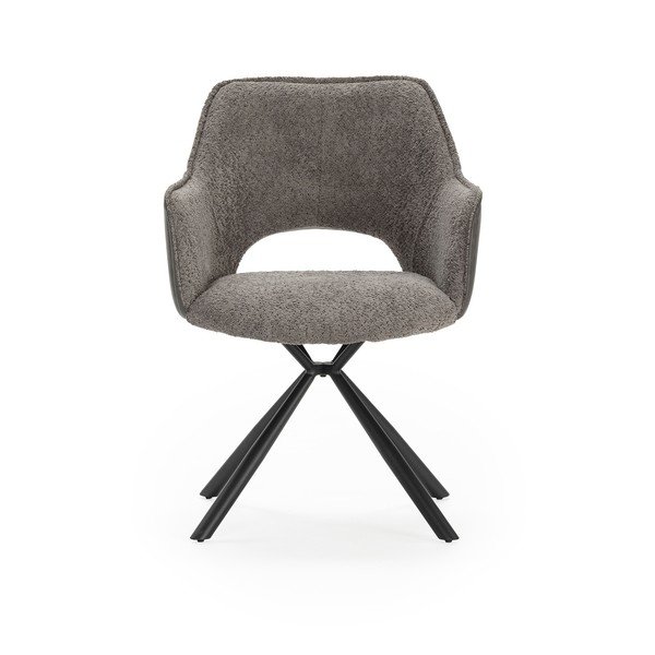 Hallid polsterdatud söögitoolid käetugedega 2 tk komplektis Mariel - Marckeric-image-4