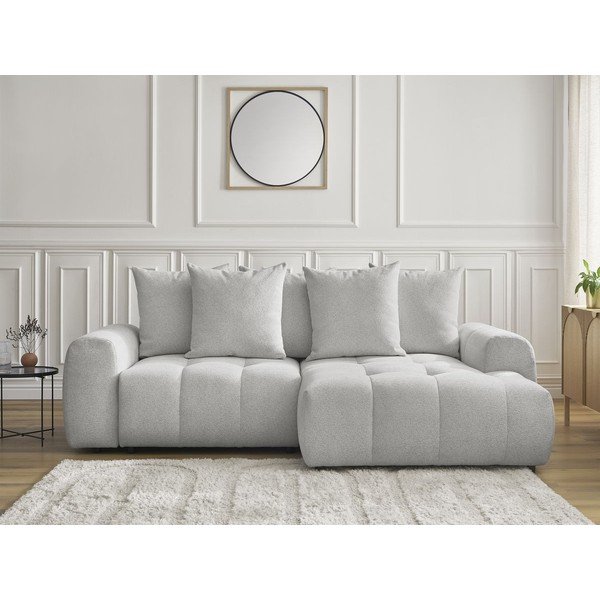 Helehall šenillist panipaigaga nurgadiivanvoodi (parem nurk) Roxelane - Bobochic Paris-image-1