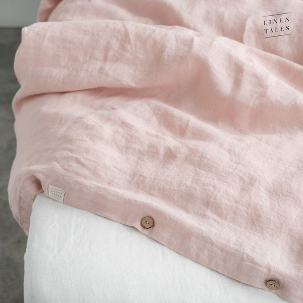 Heleroosa linane tekikott 200x220 cm Misty Rose – Linen Tales-image-3