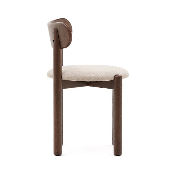 Pruunid-kreemid tammepuust söögitoolid 2tk komplektis Nebai - Kave Home-image-4