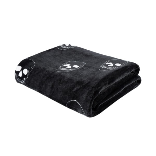 Tumehall mikroplüüsist laste tekk 130x170 cm Skulls - Catherine Lansfield