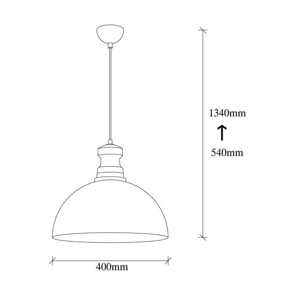 Kuldne rippvalgusti metallist varjuga ø 40 cm Berceste - Opviq lights-image-4