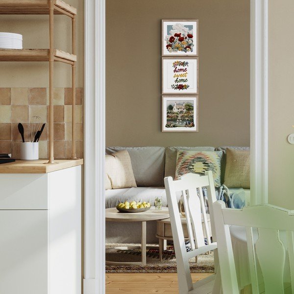 Maalid 3tk komplektis 30x30 cm Sweet Home - Styler-image-2