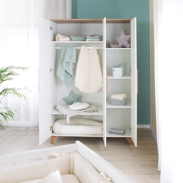 Valge laste riidekapp 118x190 cm - Roba-image-1