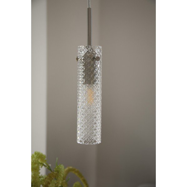 Matt hõbedase klaasist ripplamp ø5x27,5 cm Vibia - Markslöjd-image-1
