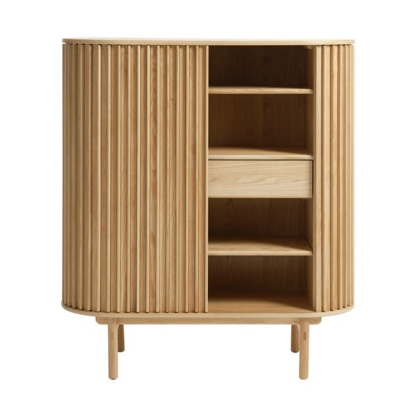 Naturaalset värvi tammedekoriga kapp 110x125 cm Carno - Unique Furniture-image-4