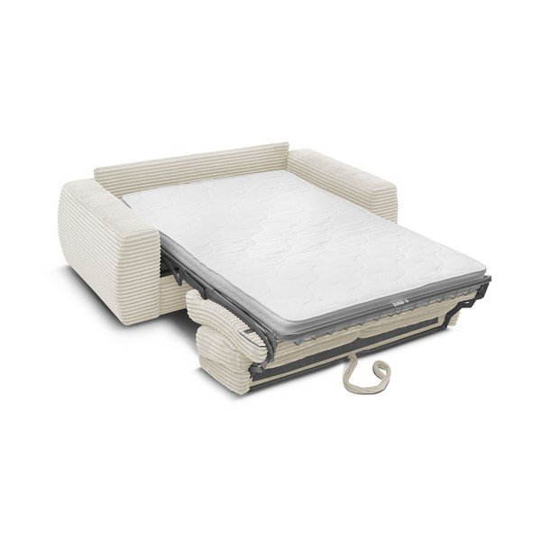 Beež kordvelvetist diivan igapäevaseks magamiseks/voodiks 220 cm Hugo - Bobochic Paris-image-4