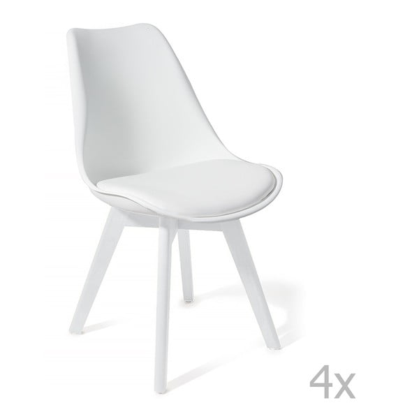 Sada 4 bílých jídelních židlí Tomasucci Kiki Evo