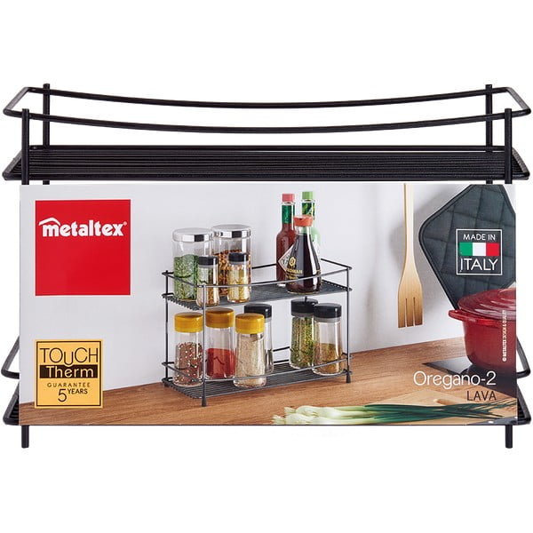Must kahetasandiline Lava vürtsiriiul - Metaltex-image-2