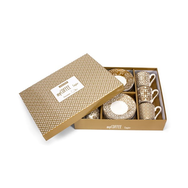 Kuldsed portselanist tassid 6 tk komplektis My Coffee - Tescoma-image-1