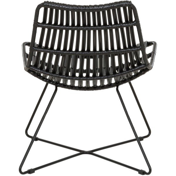 Must polürattanist tugitool Costa - Westwing Collection-image-4