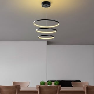 Must LED rippvalgusti ø 50 cm Simit - Opviq lights
