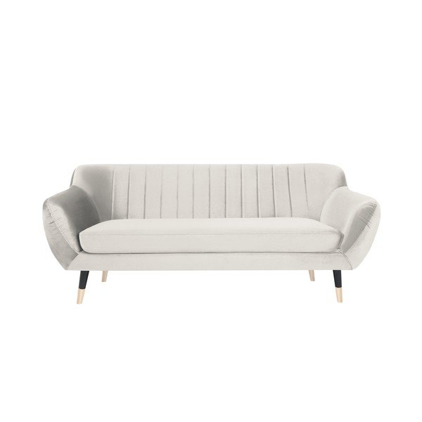 Krémová pohovka s černými nohami Mazzini Sofas Benito, 188 cm
