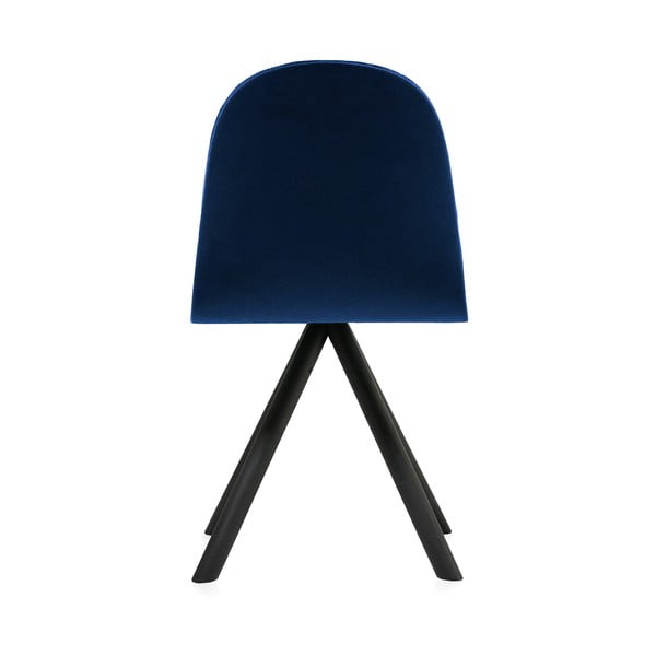 Tmavě modrá židle s černými nohami Iker Mannequin Wave-image-1