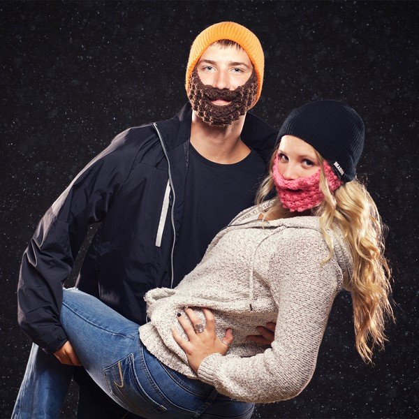 Červená čepice s černým plnovousem Beardo Attached-image-3