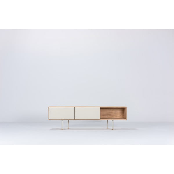 Valge tammepuust telerilaud 160x48 cm Fina – Gazzda-image-3