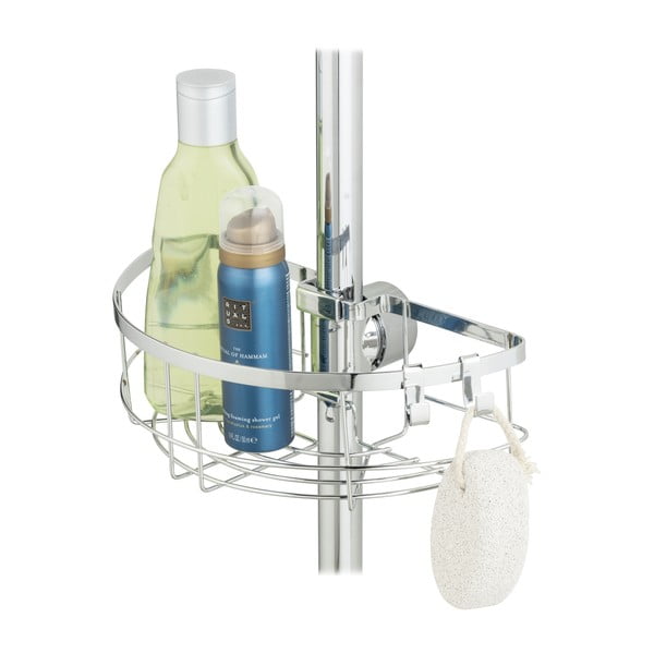 Isekandev vannitoa riiul roostevabast terasest hõbedases toonis Floresta - Wenko-image-4