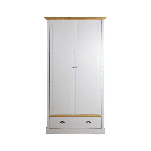 Šedo-bílá šatní skříň Steens Sandringham, 192 x 104 cm