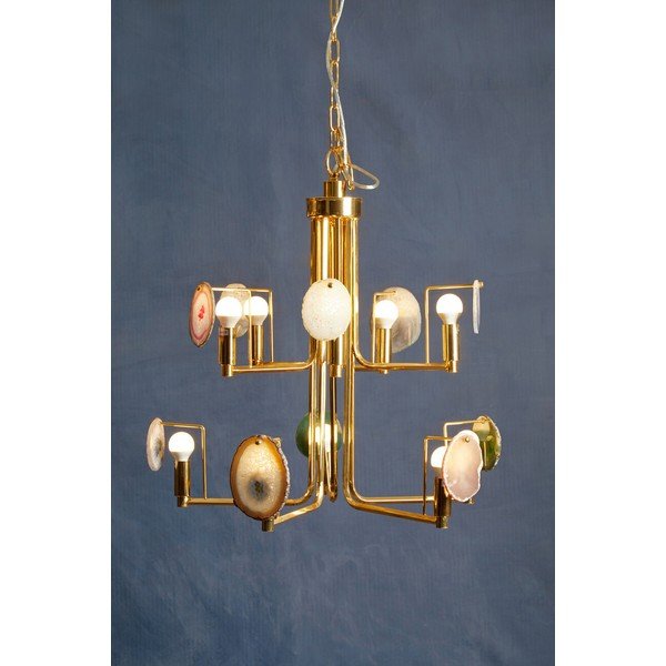Metallist ripplamp kuldses värvitoonis Glamour - Premier Housewares-image-1