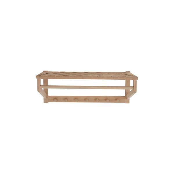 Naturaalsest tammepuidust seinakapp riiuliga 80 cm Oslo - Jotex-image-3