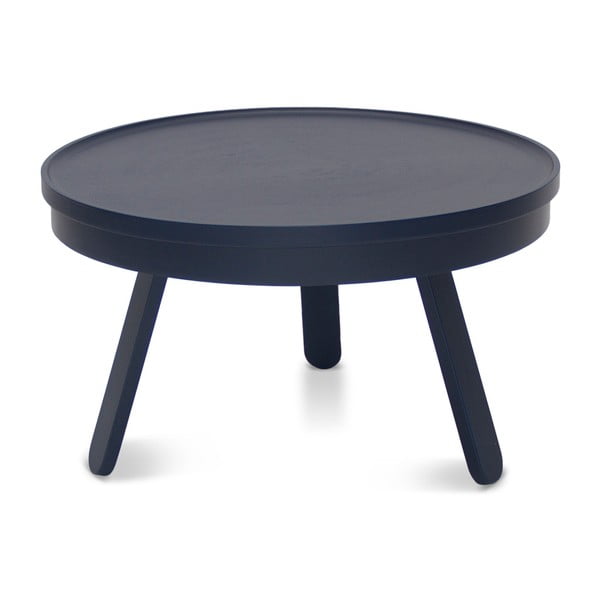 Modrý odkládací stolek z jasanového dřeva s úložným prostorem Woodendot Batea M