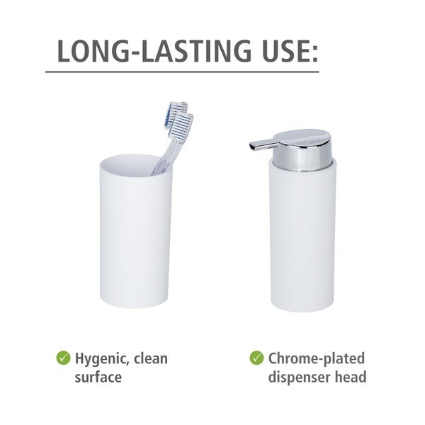 Valge plastikust vannitoatarvikute komplekt Calvo - Wenko-image-4