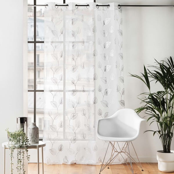 Valge-hõbedane kardin 140x280 cm Edelia - douceur d'intérieur-image-2