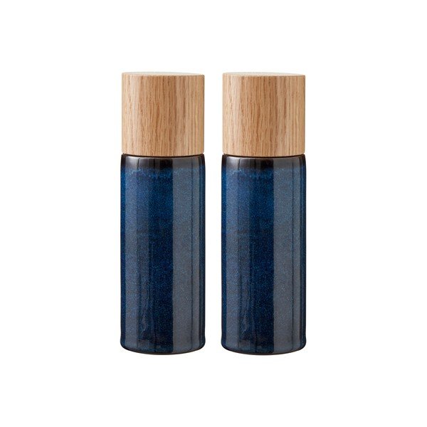 Tumesinine keraamiline pipra- ja soolaveski komplekt  Blue - Bitz