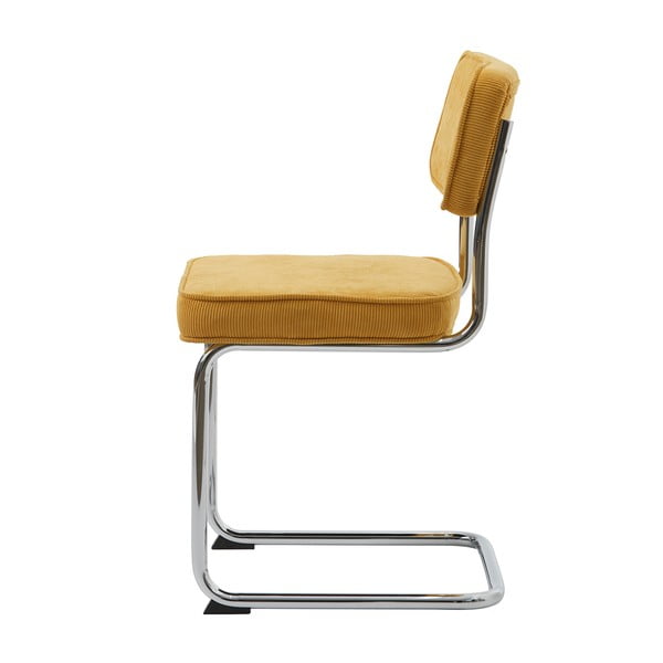 Kollane velvetist söögitool Rupert - Unique Furniture-image-4