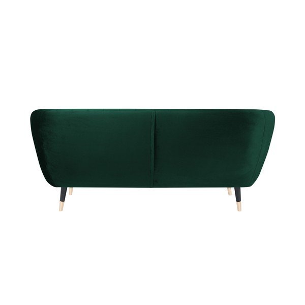 Zelená pohovka s černými nohami Mazzini Sofas Benito, 158 cm-image-4