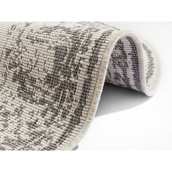 Hall ja kreemikas õuevaip , ø 200 cm Borbon - NORTHRUGS-image-3