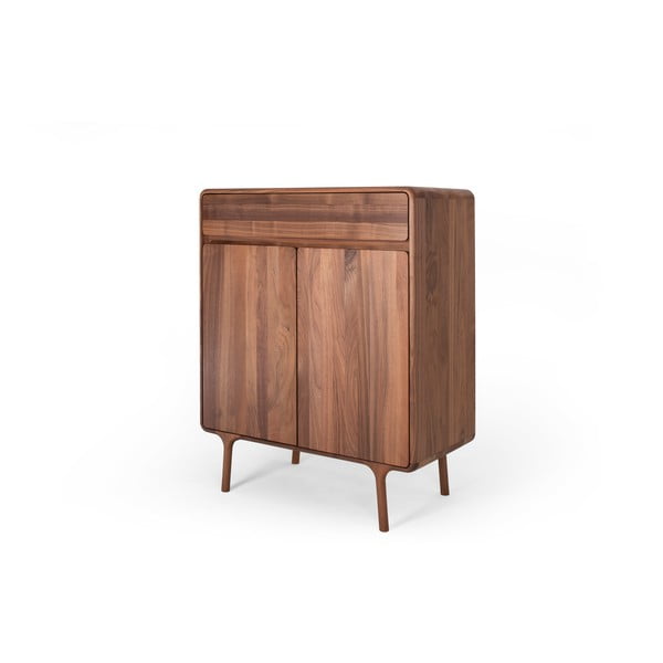 Pruun pähklipuidust kummut 90x110x45 cm Fawn - Gazzda-image-4