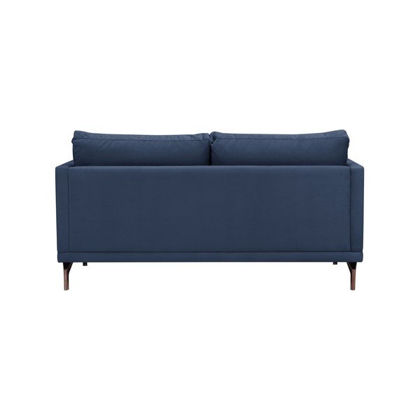 Tmavě modrá dvoumístná pohovka s podnožím ve zlaté barvě Windsor & Co Sofas Jupiter-image-3