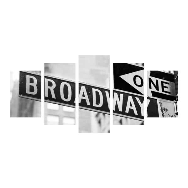Vícedílný obraz Black&White Broadway