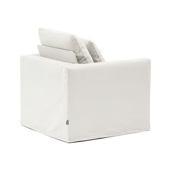 Valge linane tugitool Nora - Kave Home-image-4