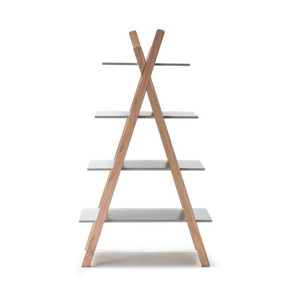 Laste raamaturiiul hallide riiulitega, millel on männipuidust konstruktsioon Elisa - Marckeric-image-3