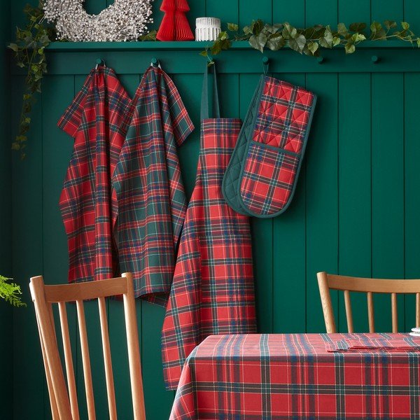 Puuvillane põll jõulumotiiviga Christmas Tartan Check - Catherine Lansfield-image-2