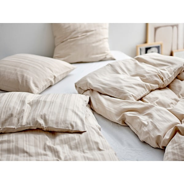 Beež damast voodipesu üheinimesevoodile 140x200 cm Noble - Södahl-image-1