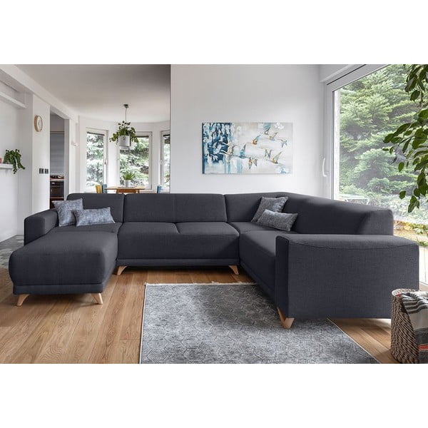 Must panipaigaga nurgadiivanvoodi (vasak nurk/"U" kujuline) Classy Sophie – Miuform-image-1