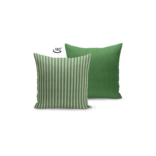 Roheline ja beež padjapüürileht triibuline, 45 x 45 cm - Kate Louise-image-1