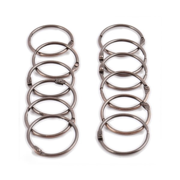 Vasevärvi dušikardina rõngad 12tk komplektis Ringo Small - Spirella-image-3