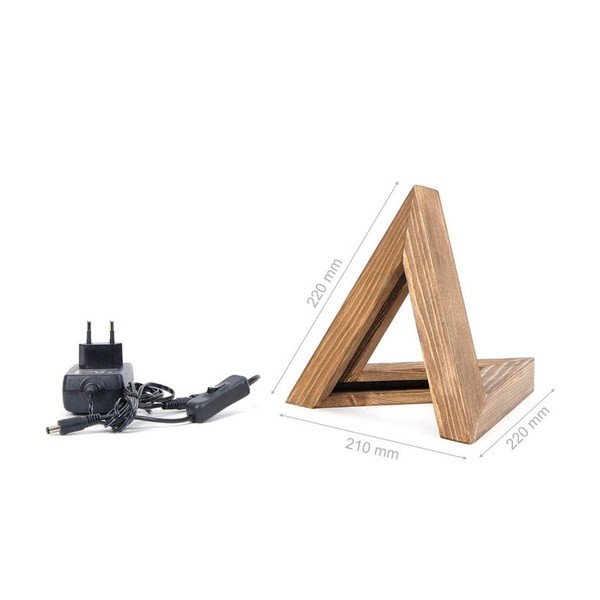 Dřevěné stolní svítidlo Triangle-image-1