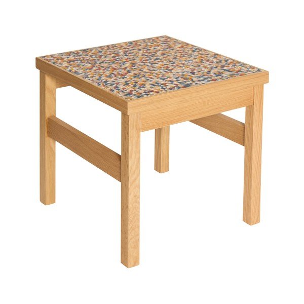 Tammepuust dekooriga abilaud 40x40 cm Confetti - Hübsch-image-4