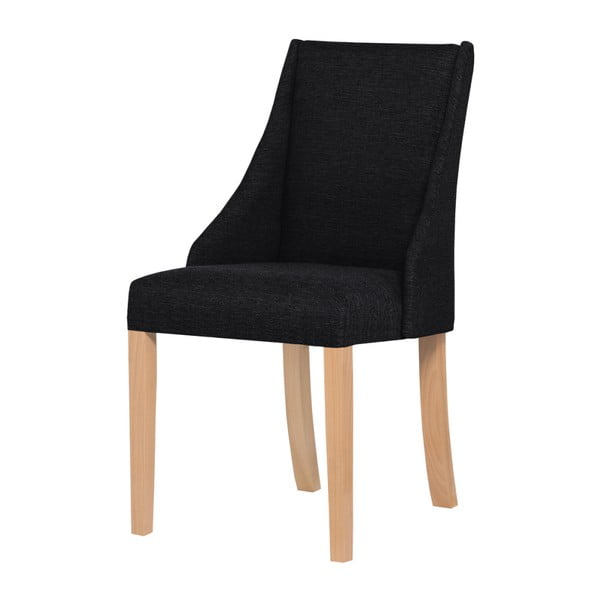 Černá židle s hnědými nohami Ted Lapidus Maison Absolu