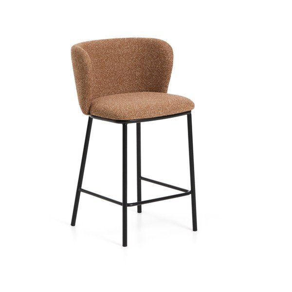 Terrakota värvi polsterdatud baaritool (istme kõrgus 65 cm) Ciselia - Kave Home