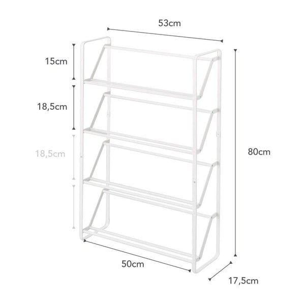 Valge metallist kingahoidja Frame - YAMAZAKI-image-2