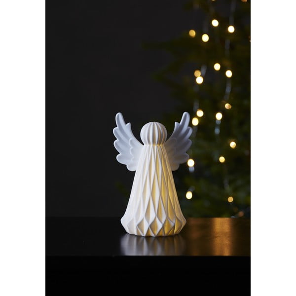 Valge keraamiline LED jõuluvalgusti Vinter, kõrgus 18 cm - Star Trading