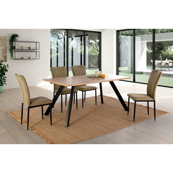 Khakivärvi söögitoolid 4tk komplektis Holly - Marckeric-image-1